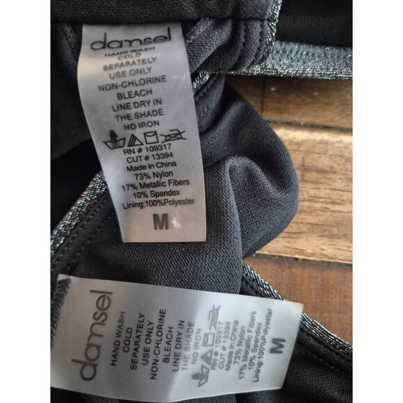 Damsel Sparkle Dust Charcoal Bikini Set Medium - Picture 3 of 5